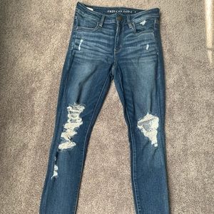 American Eagle High-Waisted Ripped Jeggings